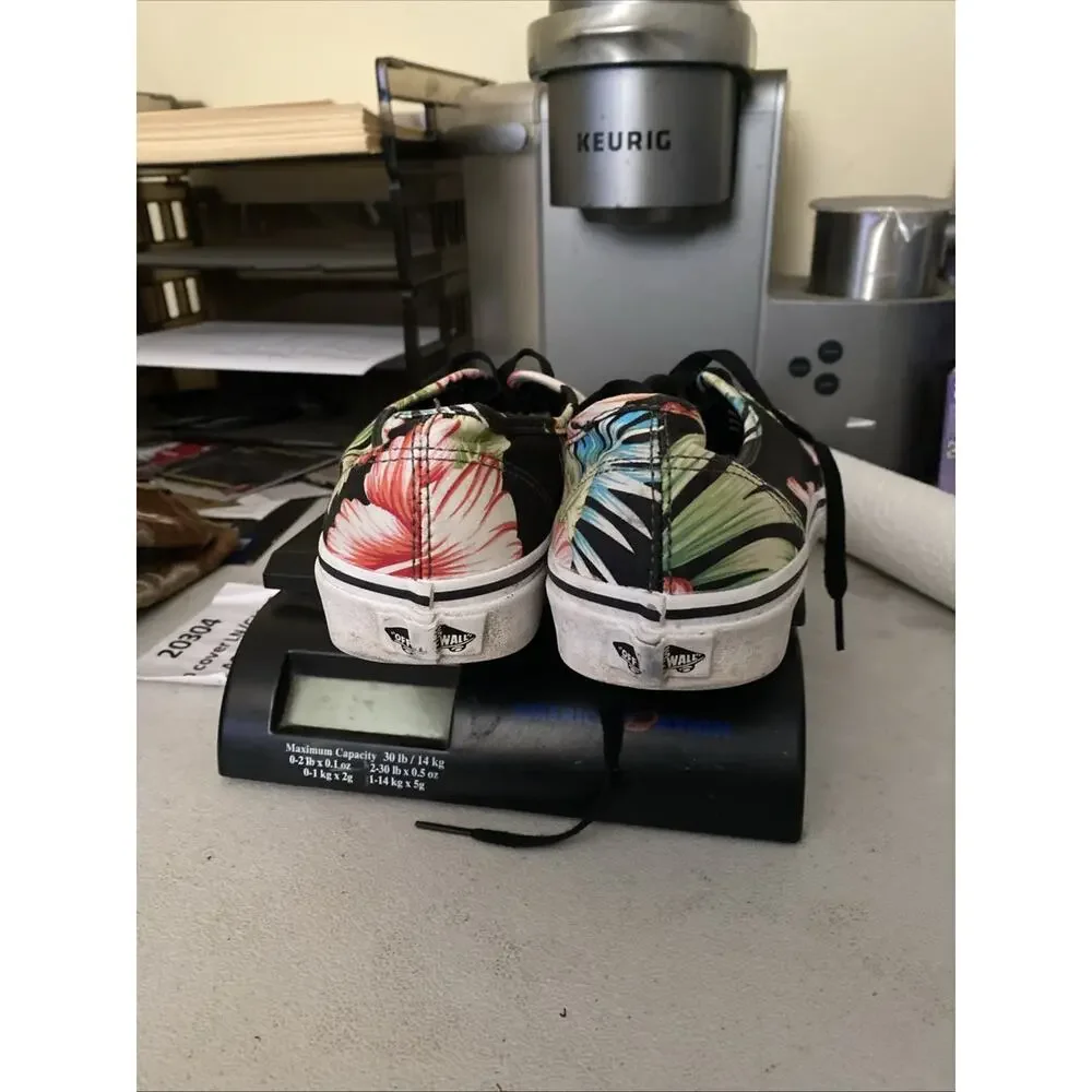 VANS Off The Wall Floral Canvas Sneakers Comfort Men's US 6.5 Black Multi